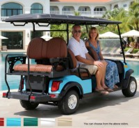 4+2 seater electric golf cart 60V lithium battery 5KW AC motor classic design